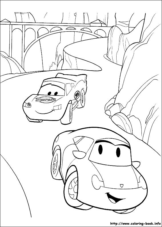 Plansa de colorat cu Cars pixar 124 29